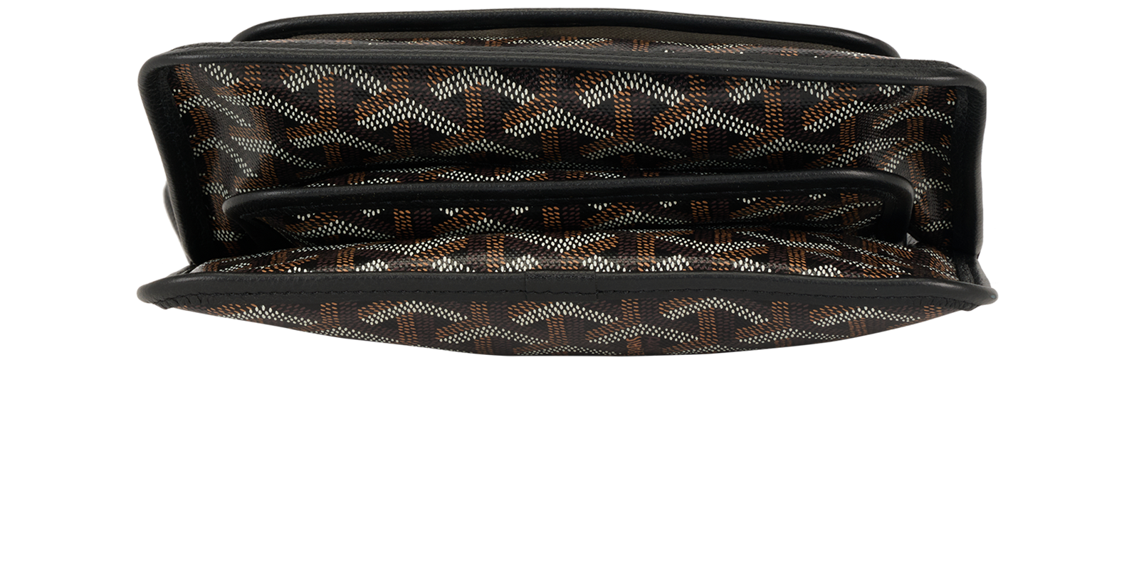 Plumet Crossbody, &pound;995, Handbags, Black/Brown, Canvas, Top view